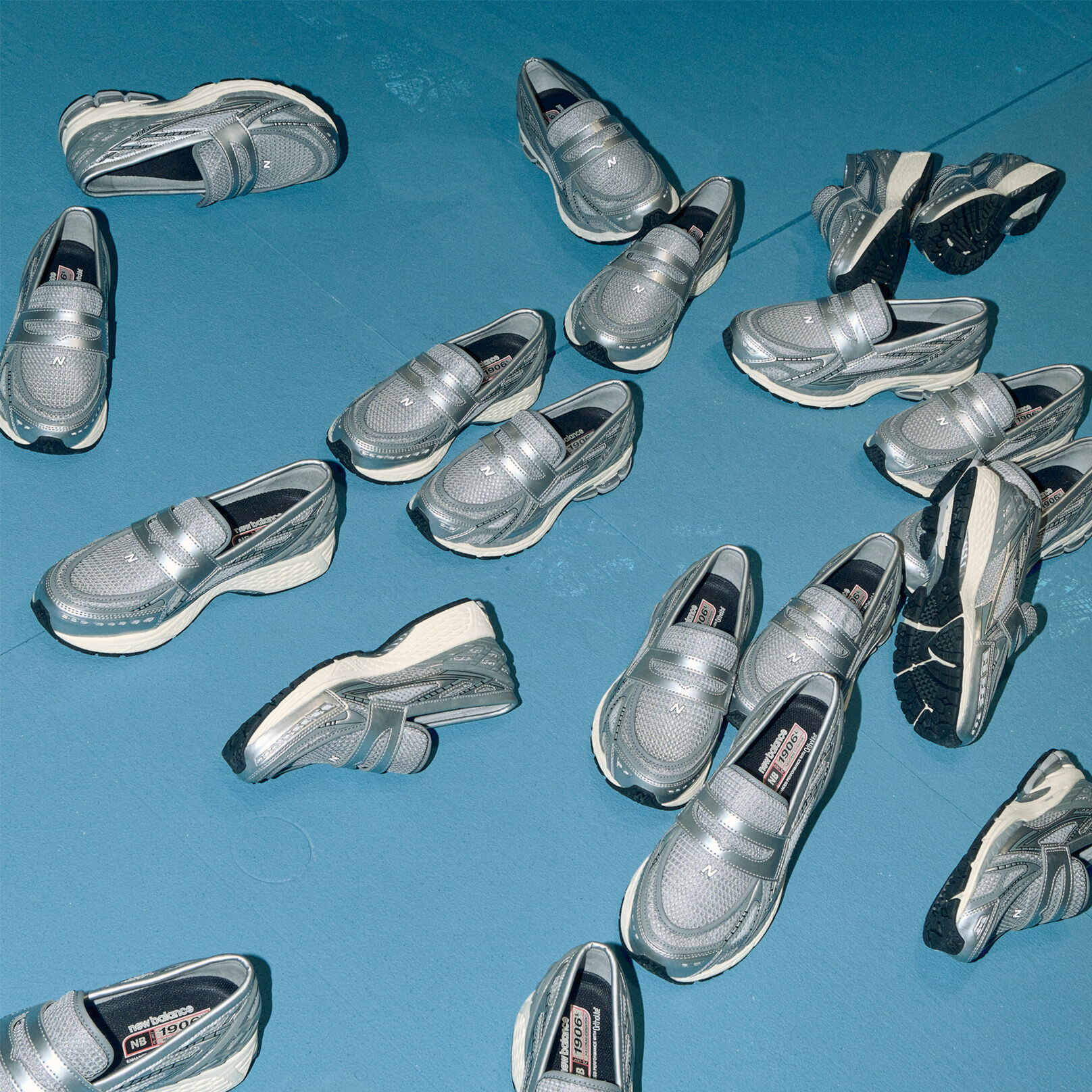 Teal and silver shoes cheap