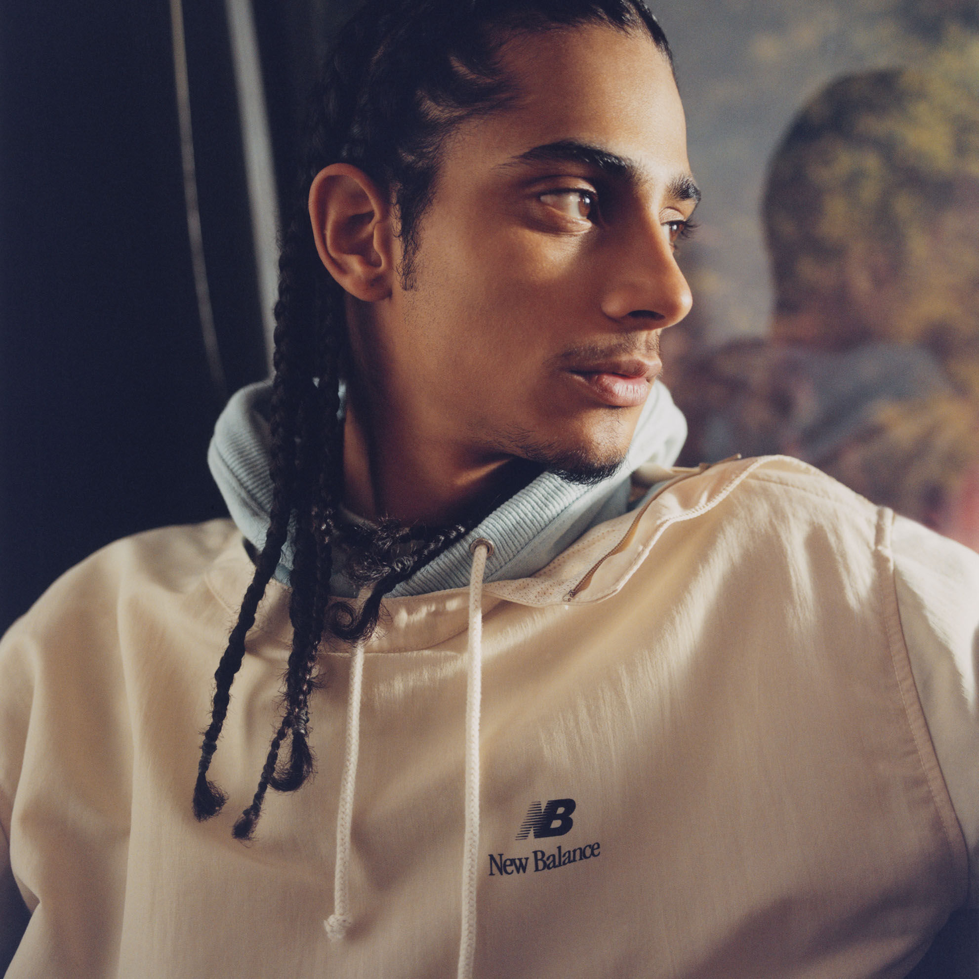 Woven track top top